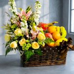 Fruits and Flowers Memorial Basket